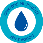 Efektivní při použití jen s vodou